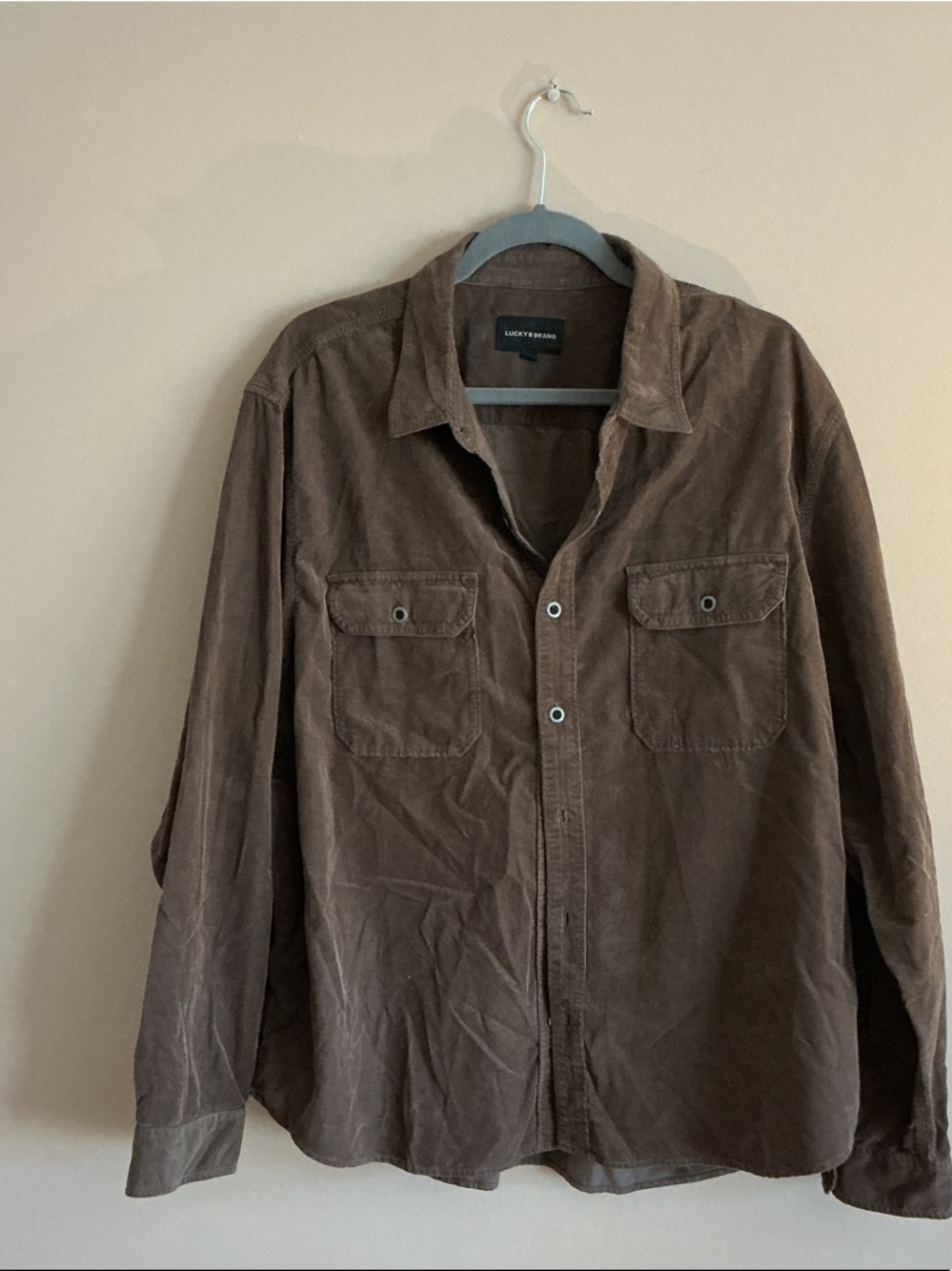 Lucky Brand Brown Corduroy Shirt Jacket